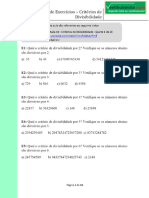 Lista de Exercícios Critérios de Divisibilidade - PDF