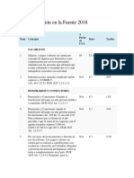 Tabla Retención en La Fuente 2018