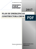 PLAN DE EMERGENCIA Constructora EMUR S.A.S