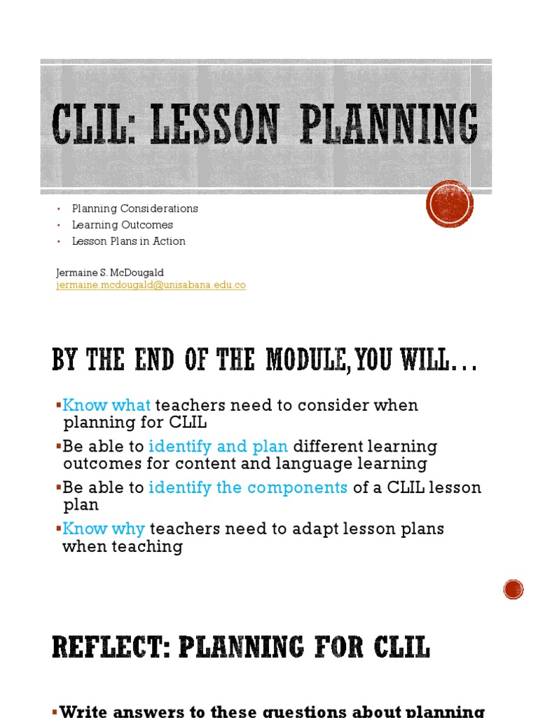 Essential CLIL Lesson Planning Guide | PDF | Lesson Plan | Educational ...