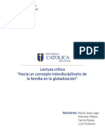 Hacia Un Concepto Interdisciplinario de La Familia en La Globalización