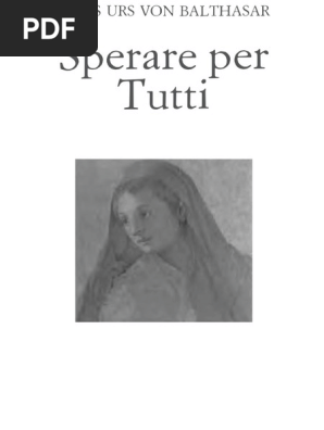 Hans Urs Von Balthasar Sperare Per Tutti Pdf