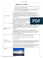 Specific Factors Model-Shortly