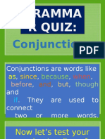 Grammar Test Conjunctions