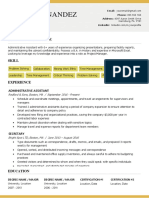 Hybrid Resume Template Gold