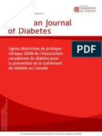 Lignes Directrices de Pratique Clinique 2008 de L'association Canadienne Du Diabète Pour La Prévention Et Le Traitement Du Diabète Au Canada