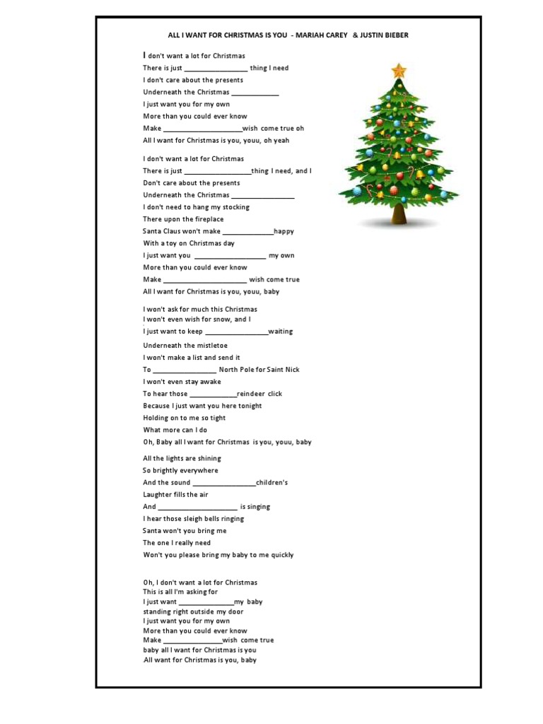 All I Want For Christmas Is You | PDF | Holiday Songs | Contemporary R&B