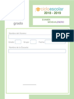 Examen Enero Cuarto Grado 2018-2019