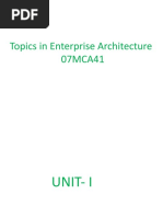 Topics in Enterprise Architecture 07MCA41