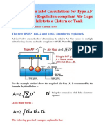 Air Gap Calculations - Multiple Cistern Inlets