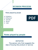 Buying Decision Process: Roles Played by People
