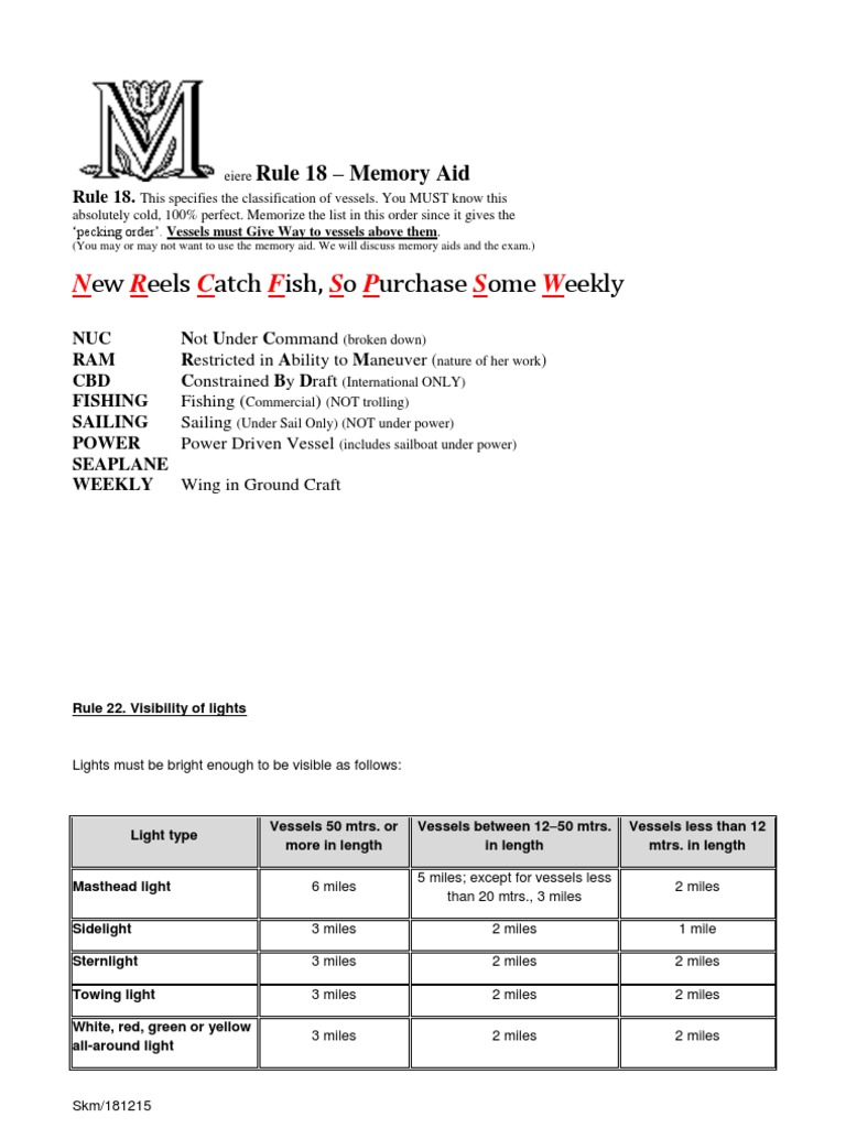 Rule 18: Vessel Classification Guide | PDF