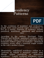Residency Patterns