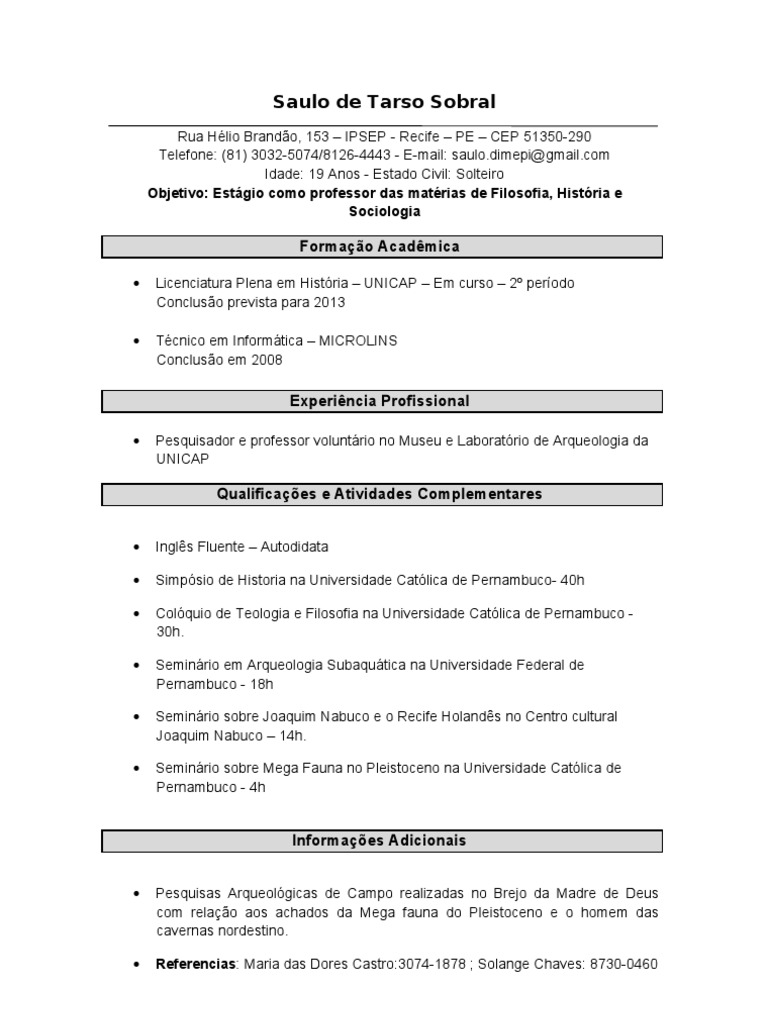 Curriculum vitae estagiario 03 picture