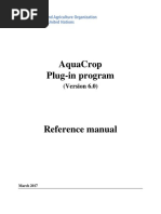 AquaCrop Plug-In Program (Version 6.0) FAO 2018 - Reference Manual