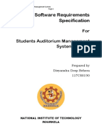 Software Requirements Specification Auditorium Management System