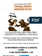 Evolución Del Nacionalismo LINGÜÍSTICO ESPAÑOL (1975-2010)