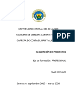 Sílabo Evaluación de Proyectos - 2019 -2020
