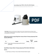 Sanyo Mesin Pompa Jetpump PDH 255 JP 250 Watt PDF