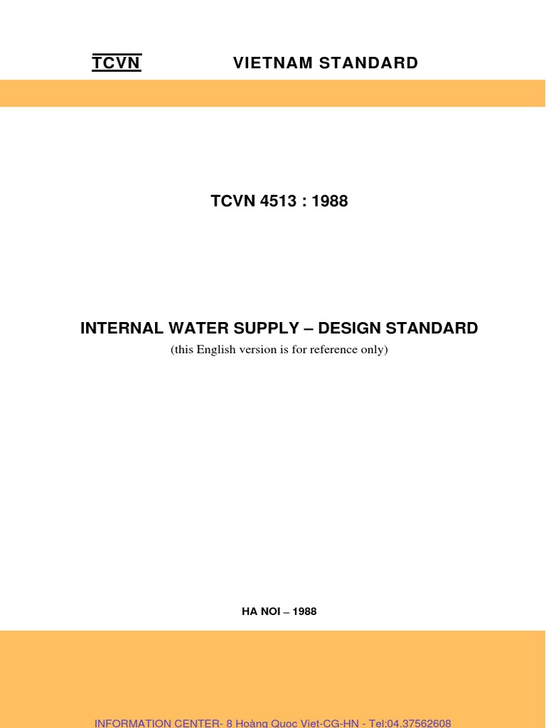 TCVN 45131988 Internal Water Supply Design Standard PDF PDF