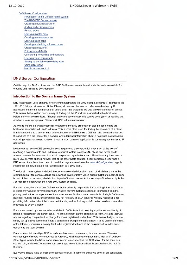 DNS Server Configuration: Introduction To The Domain Name System | PDF ...