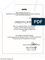 Aavin Internship Certificate