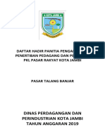 Daftar Hadir Panitia Pengamanan PKL Pasar Jambi 2019
