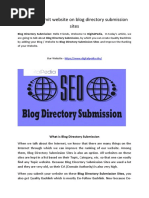 How to submit website on blog directory submission sites 