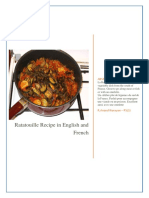 Ratatouille Recipe in English and French