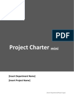 Project Charter Template Mini