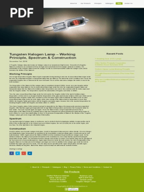 Halogen lamp 2024 construction and working