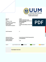 Course Listed per Programme Structure