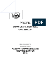 Profil Bumdes Banten Desa Kondang Jaya 2019