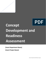 Concept Development and Readiness Assessment Template With Instructions