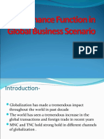 Finance Function in Global Business Scenario