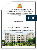 Mathematics I PDF