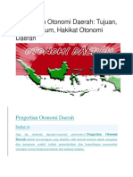 Pengertian Otonomi Daerah