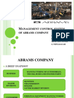 Management Control System Presentation On Abrams Company