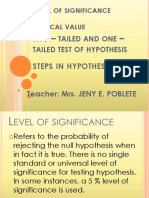 Level of Significance