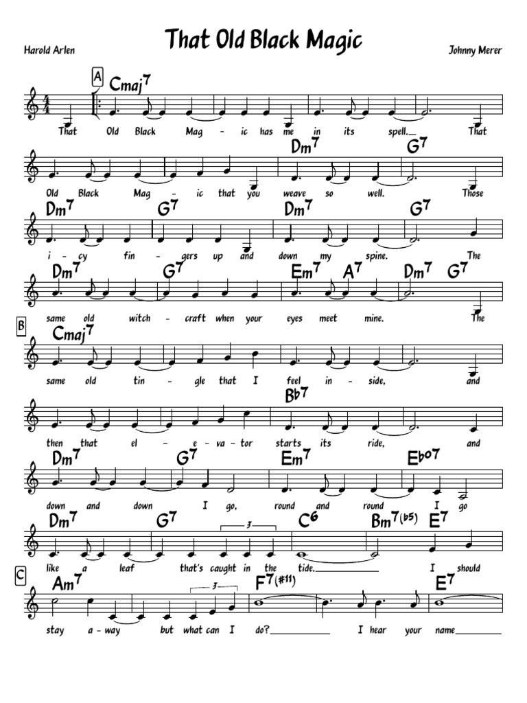 That Old Black Magic Pdf Pdf Entertainment General