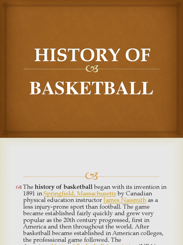 History of Basketball PDF Referee Sports