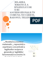 Modelarea Matematică A Complexului de Măsuri Antierozionale În Comuna Nucăreni, Raionul Telenești