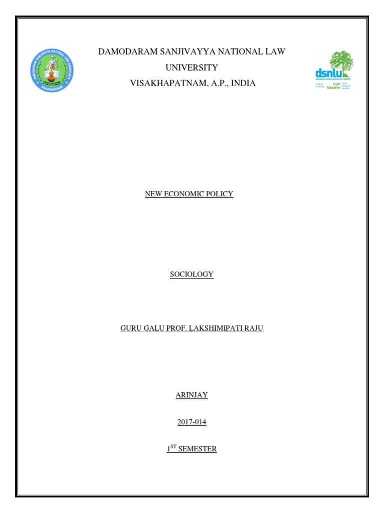 New Economic Policy of India 1991 | PDF | Government Budget Balance ...