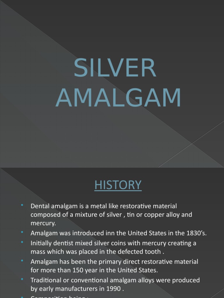Silver Amalgam1 PDF Alloy Silver