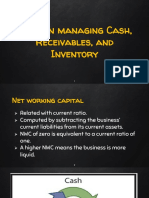 tools in managing cash