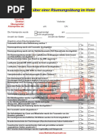 Räumungsübung Im Hotel - Vorlage Protokoll