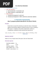 P1 Practicals Procedure