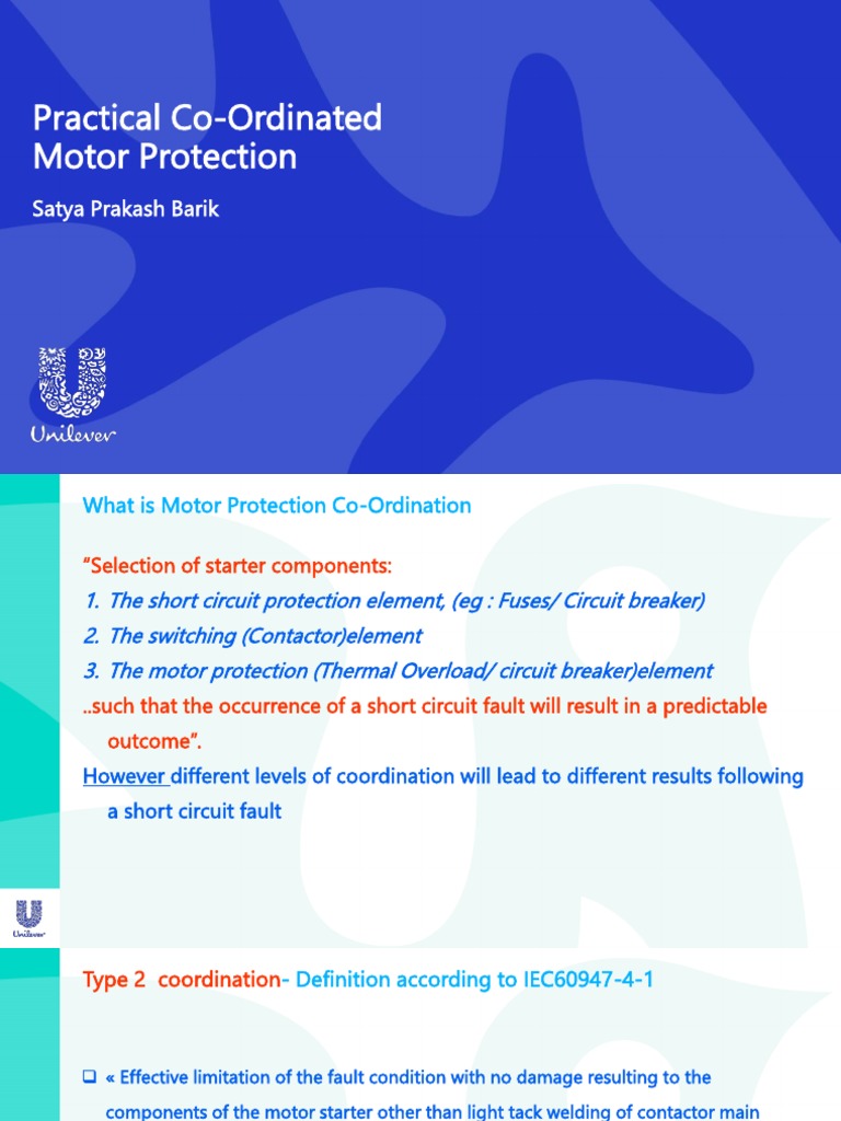 Type 2 Coordination in Motor Protection | PDF