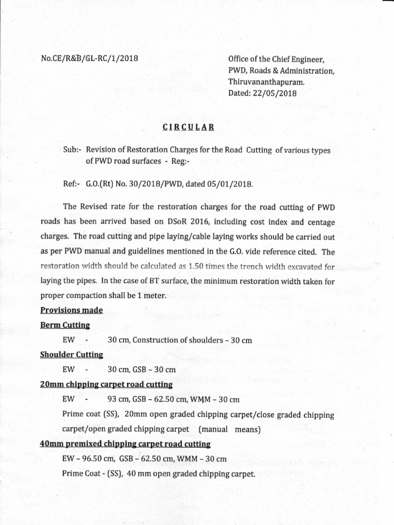 PWD Road Cutting Charges 22.05.2018 PDF