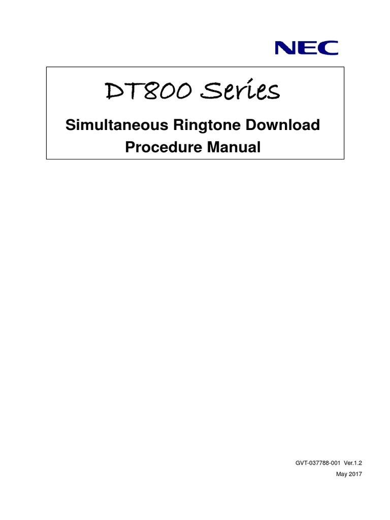 DT800 Series Simultaneous Ringtone Download Manual | PDF | Microsoft ...